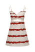 Victoria Cotton Mini Dress / Ivory Striped Helechos