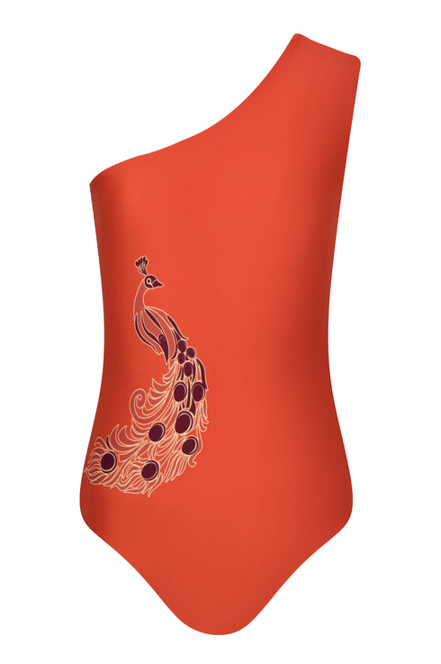 Mini Arahuac / Orange Peacock - Polka Dots