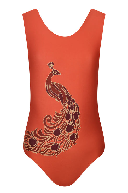 Mini Olympic / Orange Peacock - Polka Dots