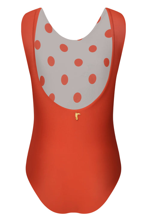 Mini Olympic / Orange Peacock - Polka Dots