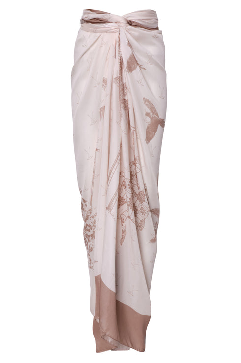 De La Falaise Cotton-Silk Sarong / Ivory