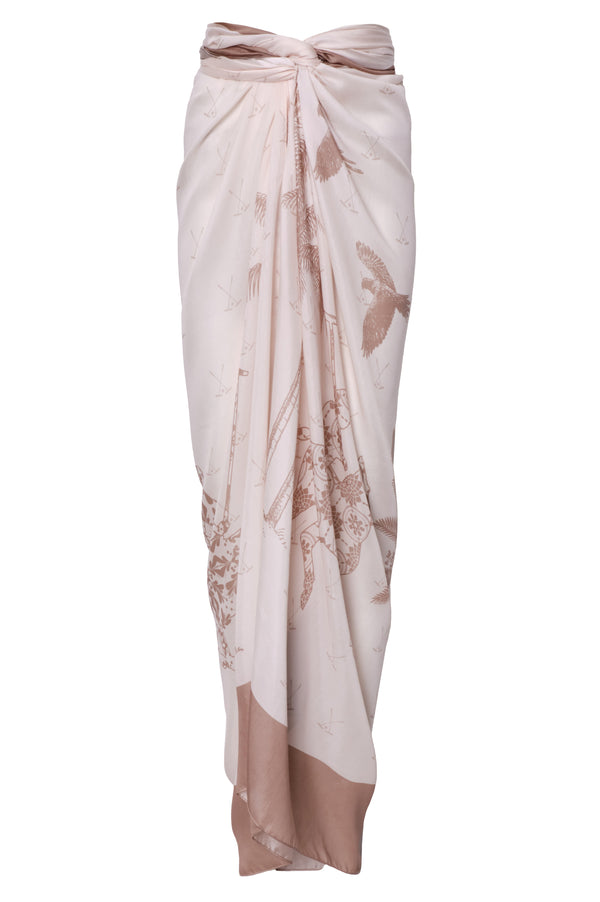 De La Falaise Cotton-Silk Sarong / Ivory
