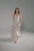 Sevillana Martellato Silk Maxi Dress / Ivory - Black Polka Palms