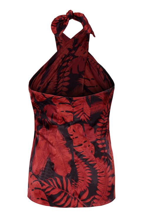 Cayetana Silk Blouse / Cherry Rainforest