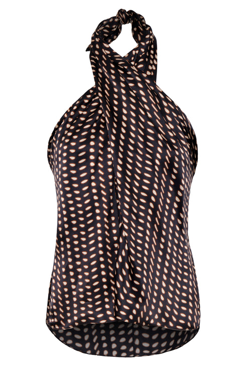 Cayetana Silk Blouse / Black Seeds