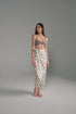 Mapara Martellato Silk Skirt / Ivory - Black Polka Palms