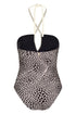 Saint Tropez One Piece / Ivory & Black Animal Print