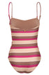 Las Balsas One Piece / Ethnic Pink Stripes