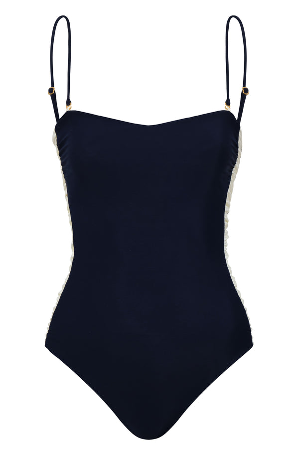 Las Balsas One Piece / Navy - Ivory