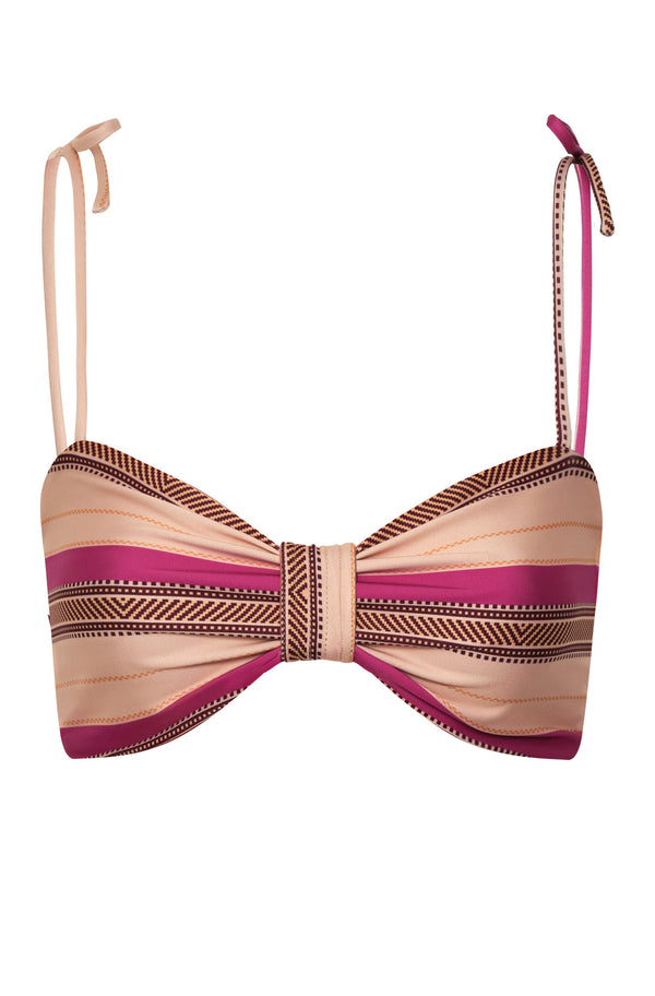 San Miguel Top / Ethnic Pink Stripes