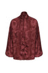 Simonetta Silk Jacquard Shirt / Wine