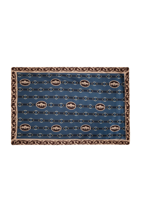 De La Falaise Cotton Silk Sarong / Blue Horse Reins