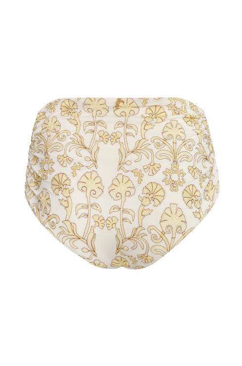 Victoria Embroidered Bottom / Yellow Flowers - Ivory