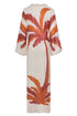 Hojarasca Linen Maxi Dress / Fuchsia Palm