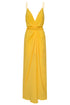 Macarena Silk Midi Dress / Yellow