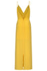 Macarena Silk Midi Dress / Yellow