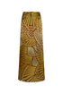 Carlota Satin Silk Maxi Skirt / Yellow Intricate Shells