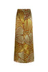 Carlota Satin Silk Maxi Skirt / Yellow Intricate Shells