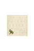 Lirios Linen Napkins / Ivory & Green - Set of 4