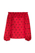 Astrid Martellato Silk Blouse / Red Polka Palms