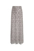 Carlota Palms Sequined Maxi Skirt / Silver