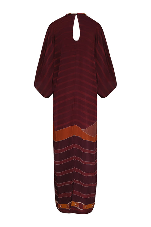 Andina Crepe Chine Tunic / Purple Horses