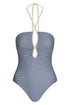 Saint Tropez One Piece / Navy Stripes - Ivory