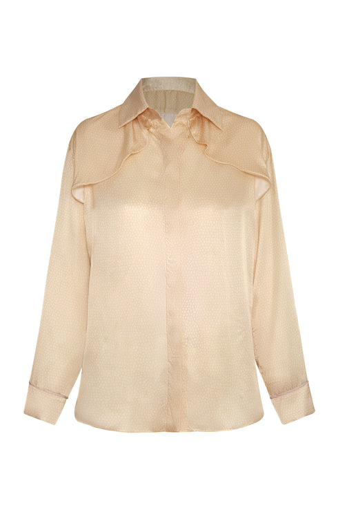 Andalucía Satin Silk Shirt / Butter Reptile