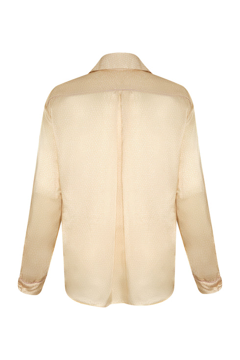 Andalucía Satin Silk Shirt / Butter Reptile