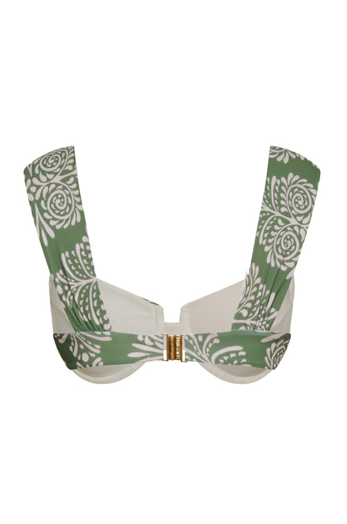 Sabina Top / Green Arabesque
