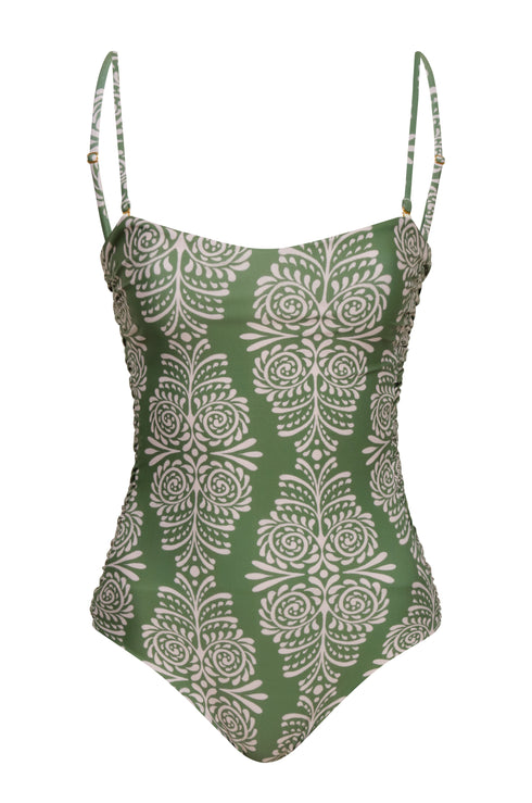 Las Balsas One Piece / Green Arabesque