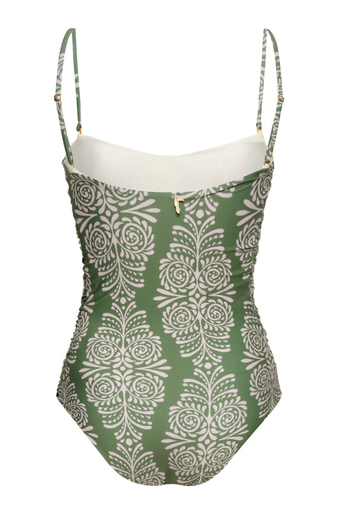 Las Balsas One Piece / Green Arabesque