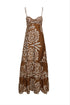 Julieta Cotton Silk Maxi Dress / Brown Arabesque