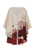 Cavalo Linen Poncho / Red Tropical Landscape