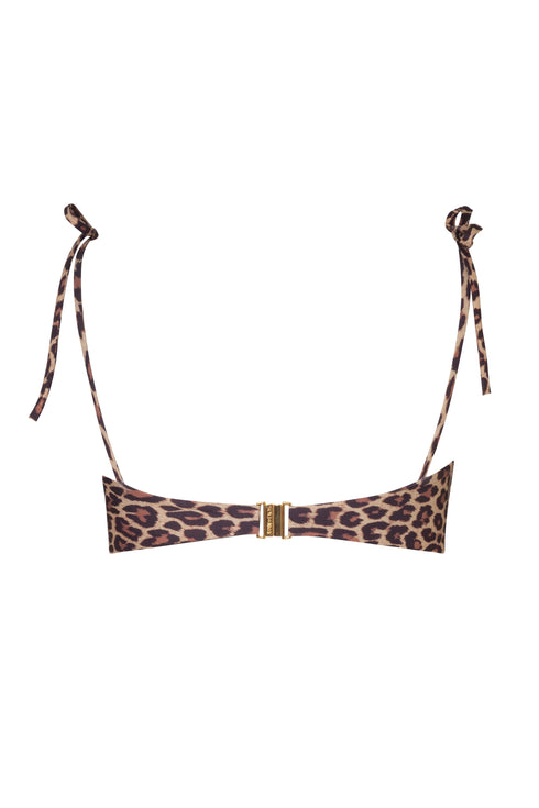 San Miguel Top / Jaguar Print - Brown