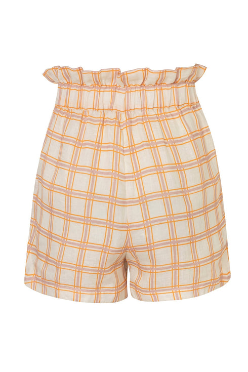 San Antonio Linen Short / Cream and Butter Scotch