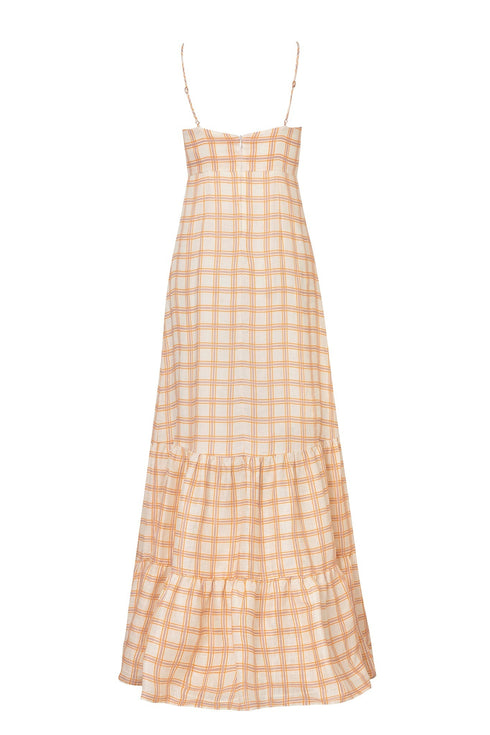 Julieta Linen Maxi Dress / Cream and Butter Scotch