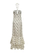 Sevillana Martellato Silk Maxi Dress / Ivory - Black Polka Palms