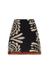 Carmelita Crepe Chine Mini Skirt / Black Arabesque