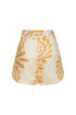 Tomaso Linen Short / Ecru Yellow Arabesque