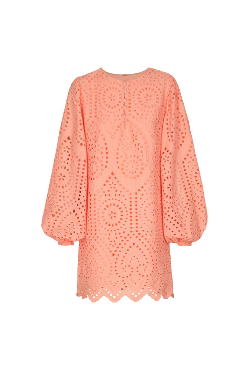 San Marco Eyelet Mini Dress / Apricot