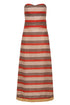 Gigi Linen Midi Dress / Orange Stripes