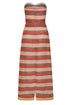 Gigi Linen Midi Dress / Orange Stripes