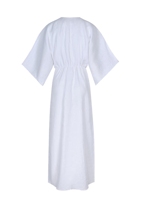 Topacio Linen Tunic / White Embroidered