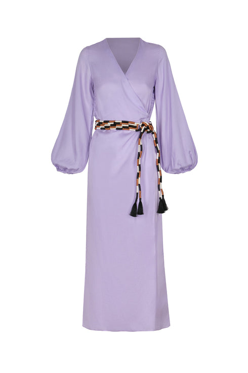 Tertulia Martellato Silk Maxi Dress / Lila