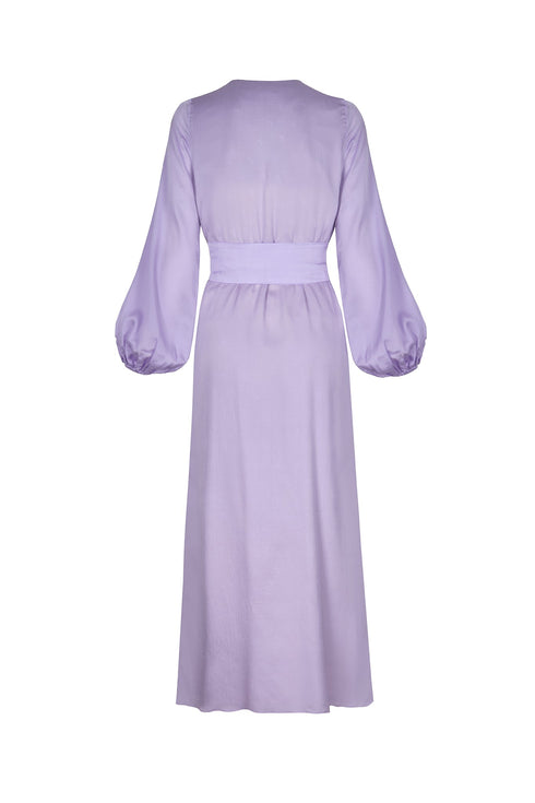 Tertulia Martellato Silk Maxi Dress / Lila