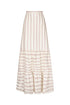 Julieta Linen Maxi Skirt / Lila Stripes