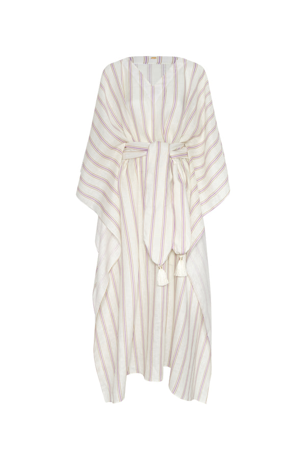 Morena Linen Closed Tunic / Lila Stripes