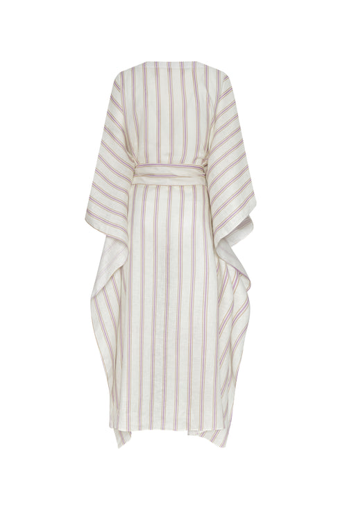 Morena Linen Closed Tunic / Lila Stripes