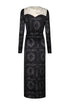Obregon Silk Jacquard Maxi Dress / Black